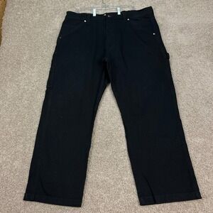 Levi Strauss Signature Pants Men 40x30 Black Straight Leg Workwear Carpenter EUC